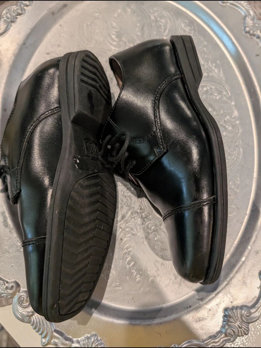 Florsheim Black Boys Size 13 Lace-Up Dress Oxfords